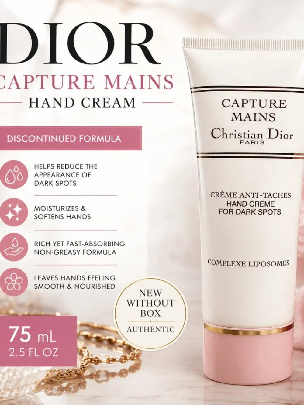 DISCONTINUED | Christian Dior Capture Mains Hand Cream - 75 mL - NWOB